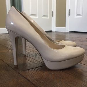 Nine West Patent Leather Tan Heels
